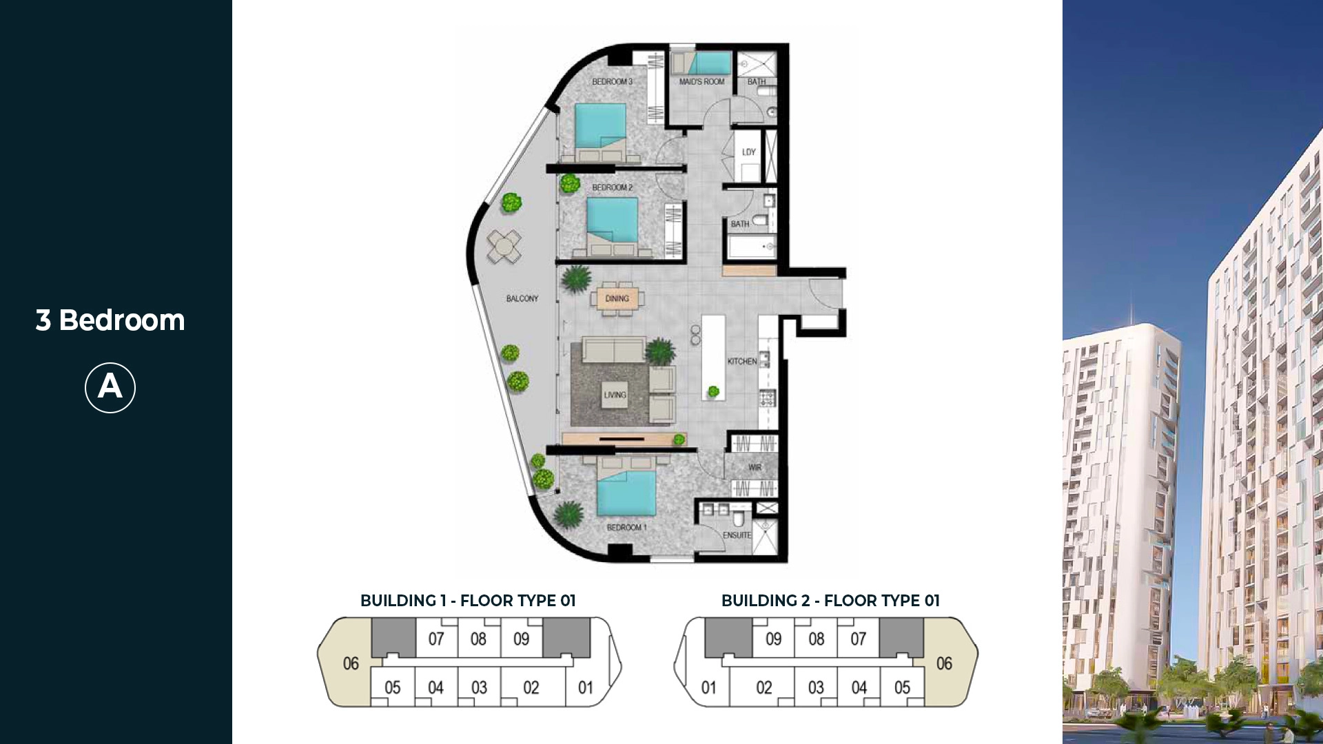 3 BR - Type A